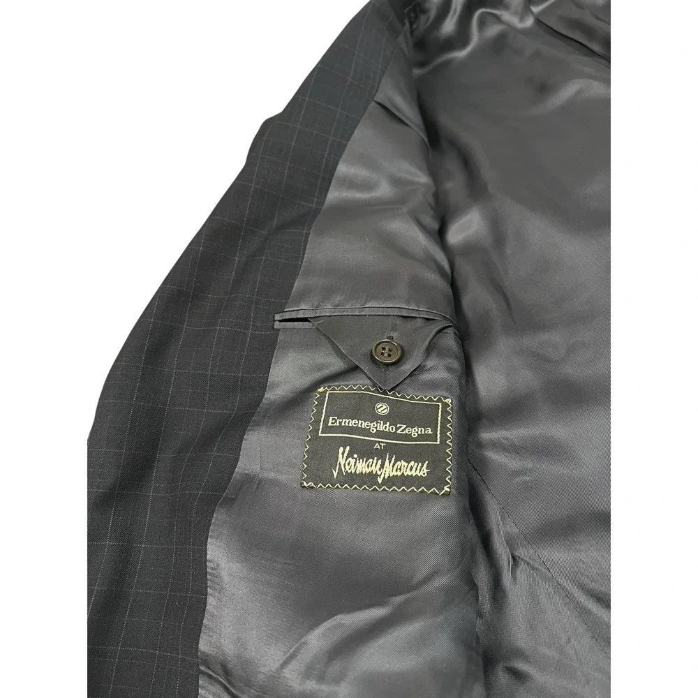 Ermenegildo Zegna TROFEO BLUE PLAID WOOL SPORT COAT, EU 52R / US 42R